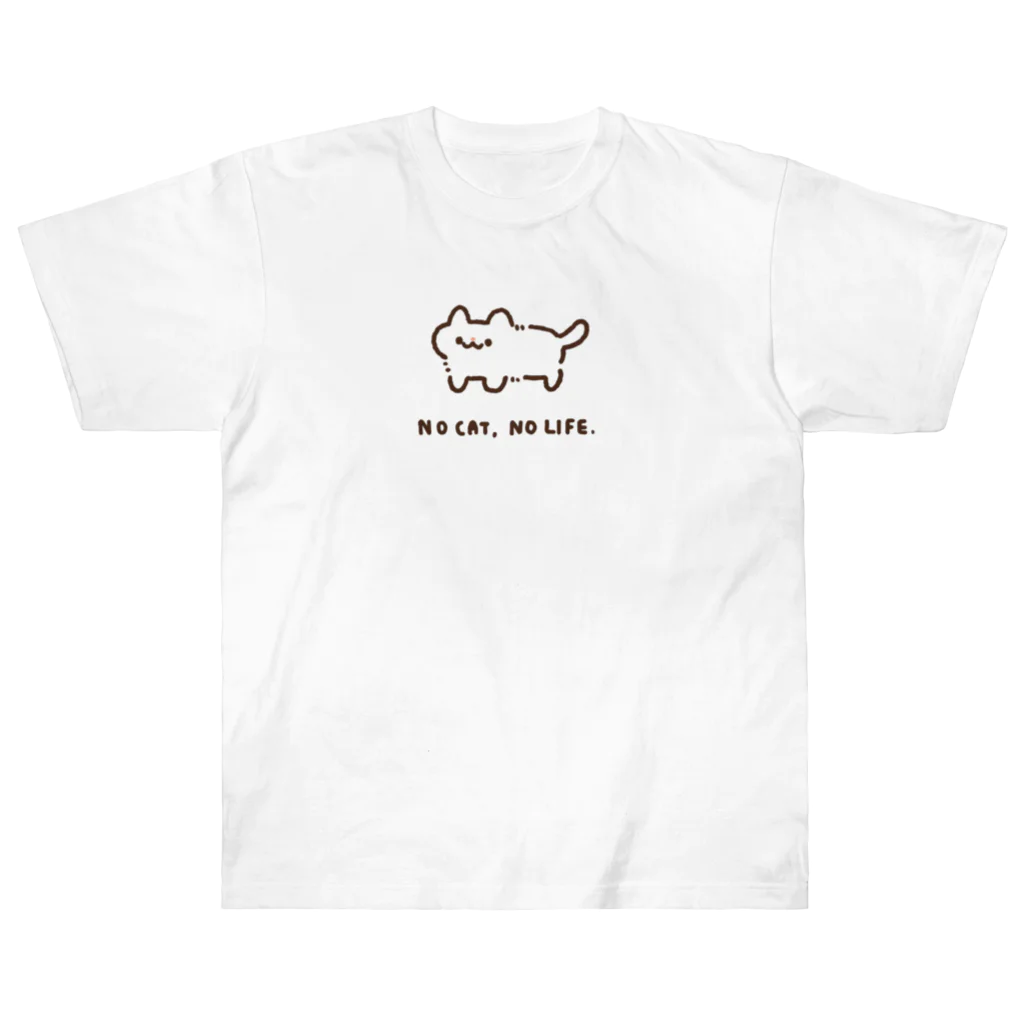 まよはうすのNO CAT, NO LIFE. Heavyweight T-Shirt