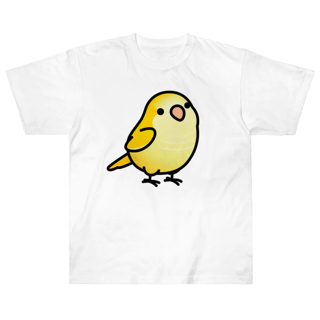 Cody the LovebirdのChubby Bird オキナインコ　イエロー ヘビーウェイトTシャツ