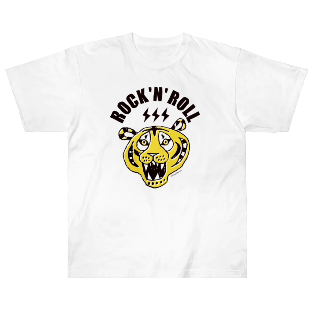 ROCK 'N' ROLL TIGER　ロックンロール タイガーの寅年 ROCK'N'ROLL TIGER タイガー／トラ／虎／ Heavyweight T-Shirt