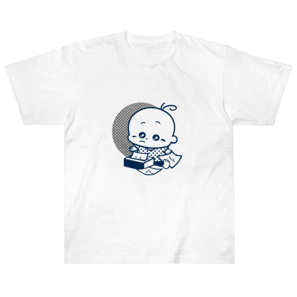 y.tanakaのいたずらあかちゃん ヘビーウェイトTシャツ