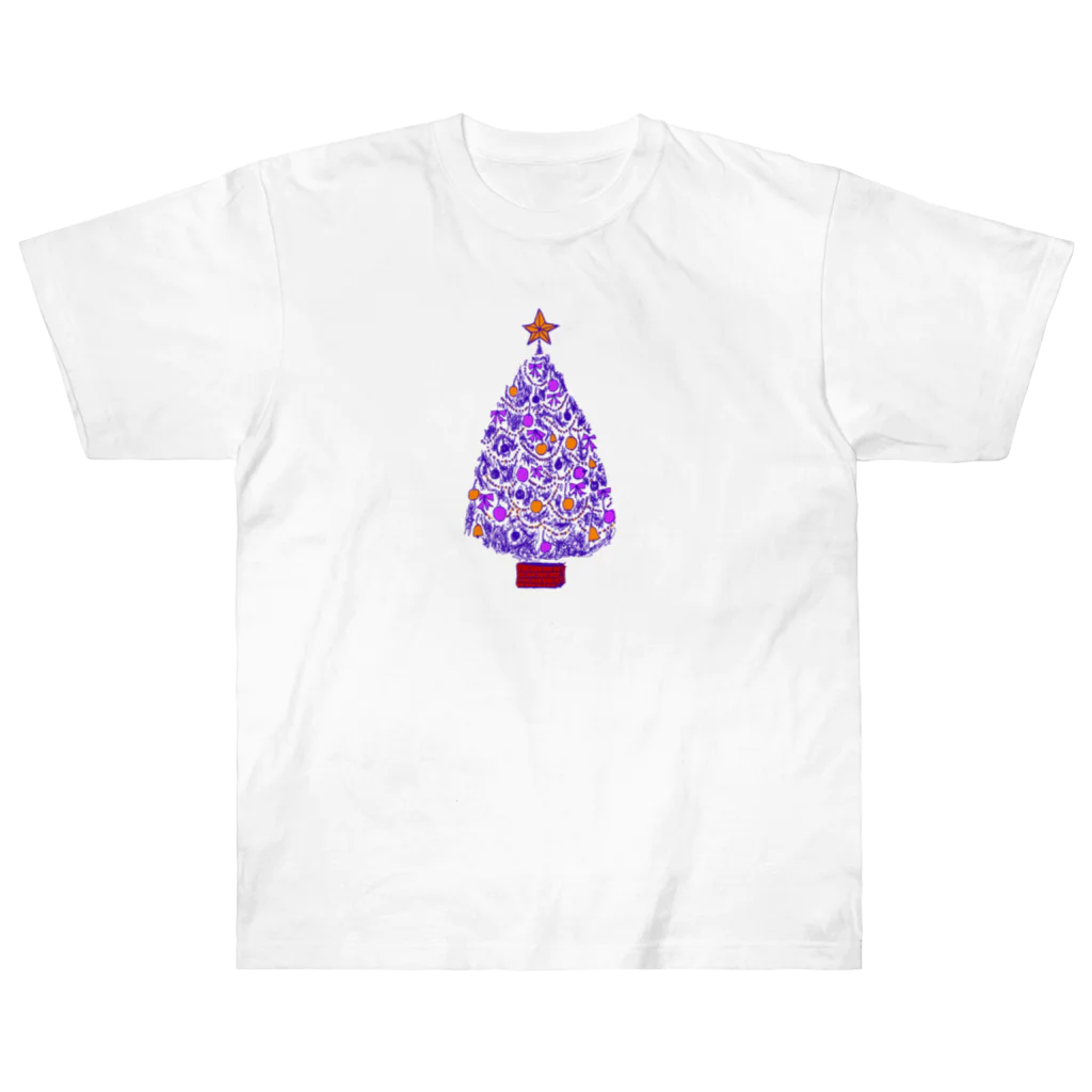 NIKORASU GOのクリスマスツリー ヘビーウェイトTシャツ