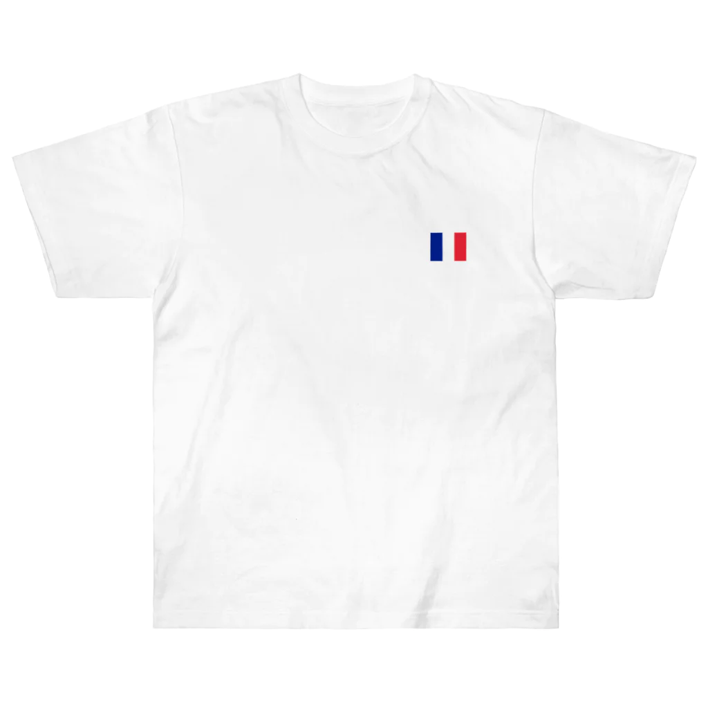 大のフランス国旗 全柄 ヘビーウェイトTシャツ