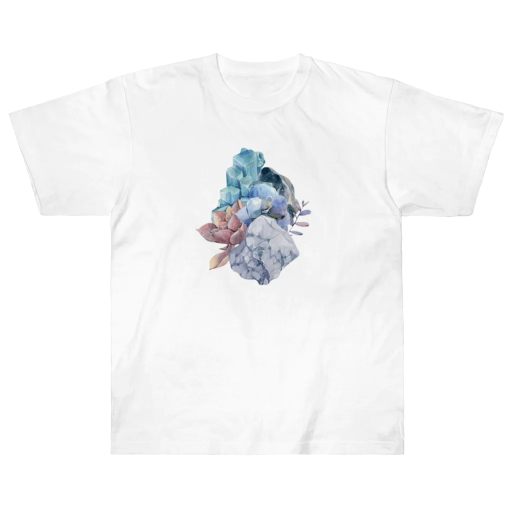 SANKAKU DESIGN STOREの天然石と多肉植物の生け花。 Heavyweight T-Shirt