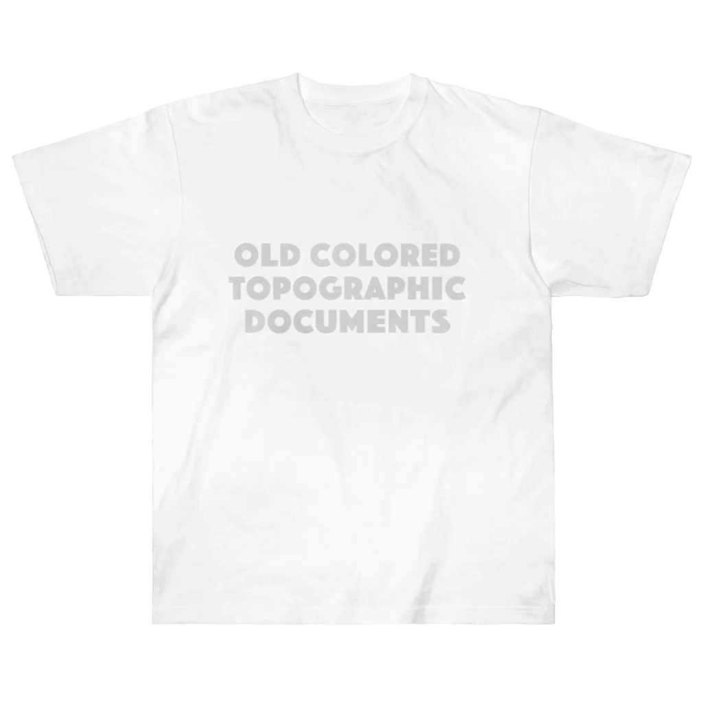 inbahaのOLD Colored Topographic Documents Heavyweight T-Shirt