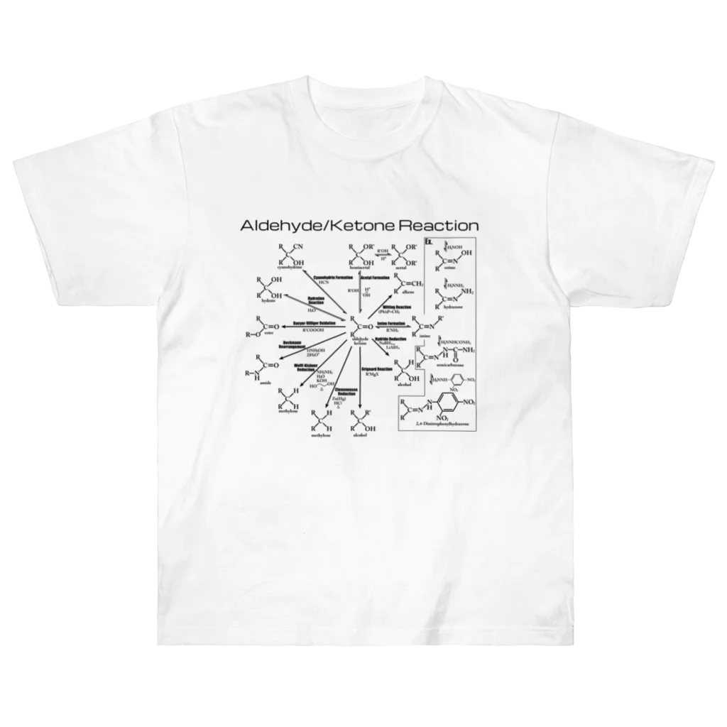 U Libraryのアルデヒド・ケトンの反応(有機化学) ヘビーウェイトTシャツ