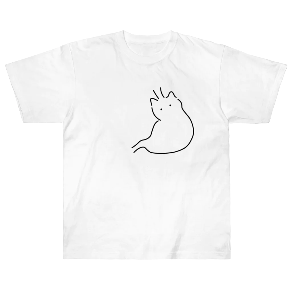 ねこやにわとりやの胃がニャンコ ヘビーウェイトTシャツ