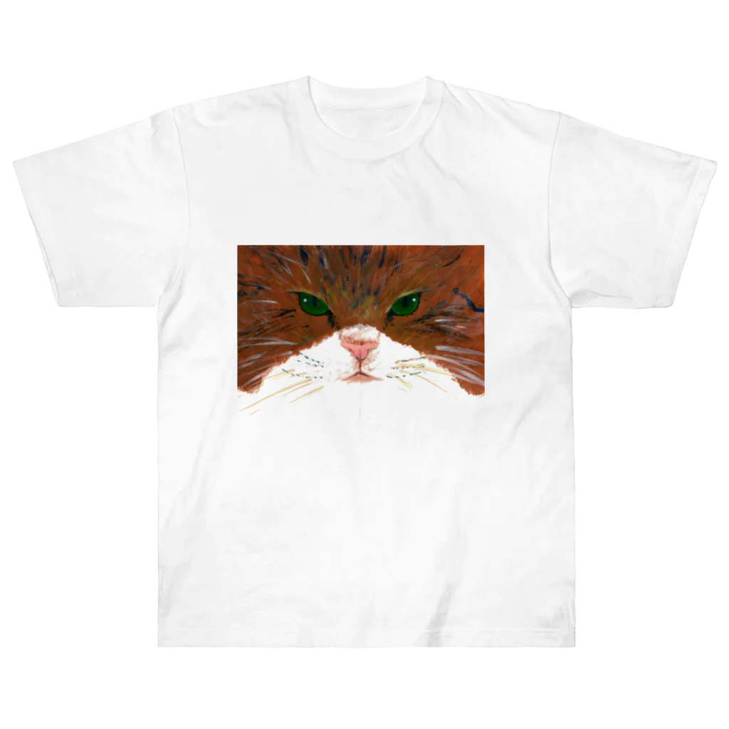 HiMUKAiのかおTシャツ＿猫ちゃん Heavyweight T-Shirt