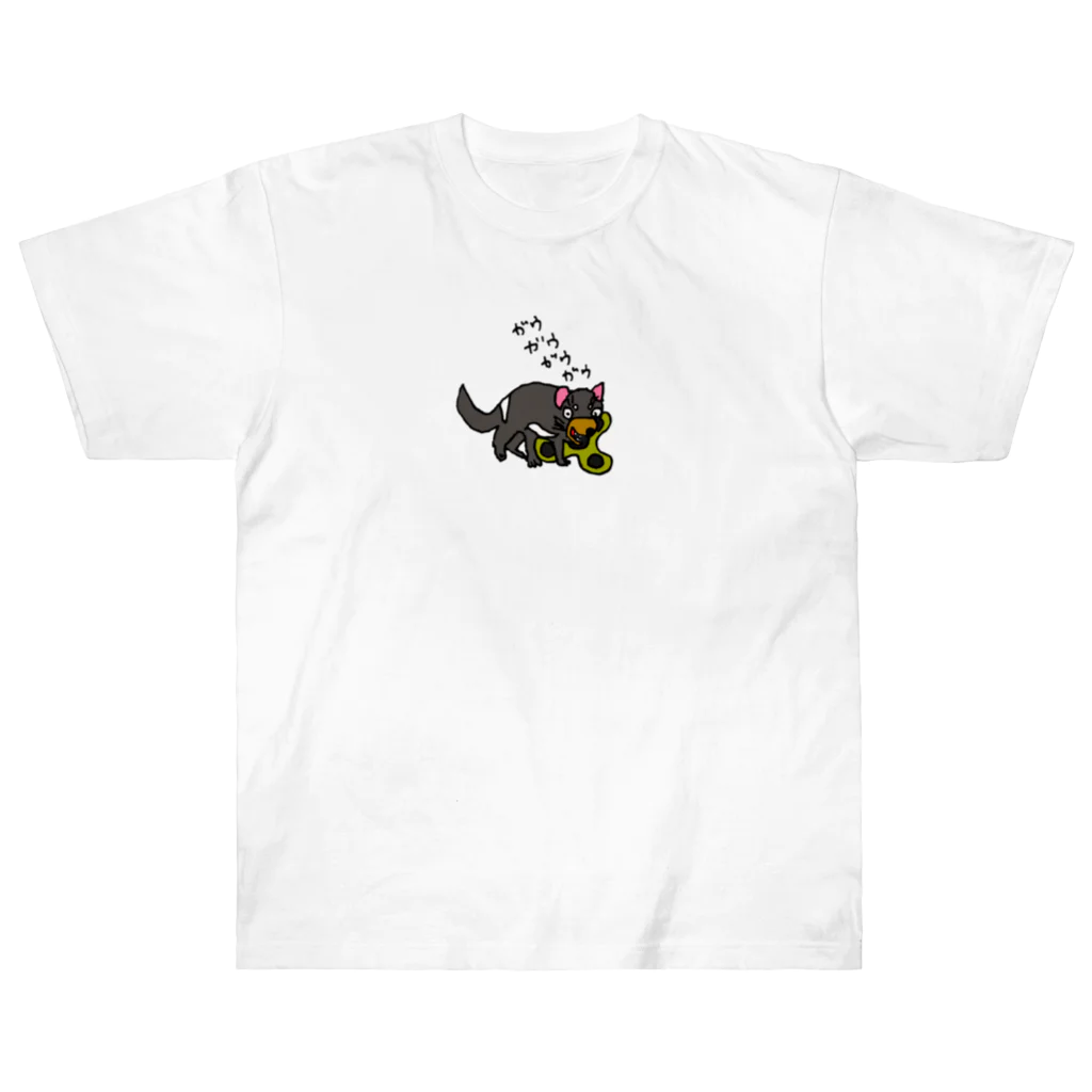 完熟トマト新聞のタスマニアデビルは死んだものを食べる Heavyweight T-Shirt