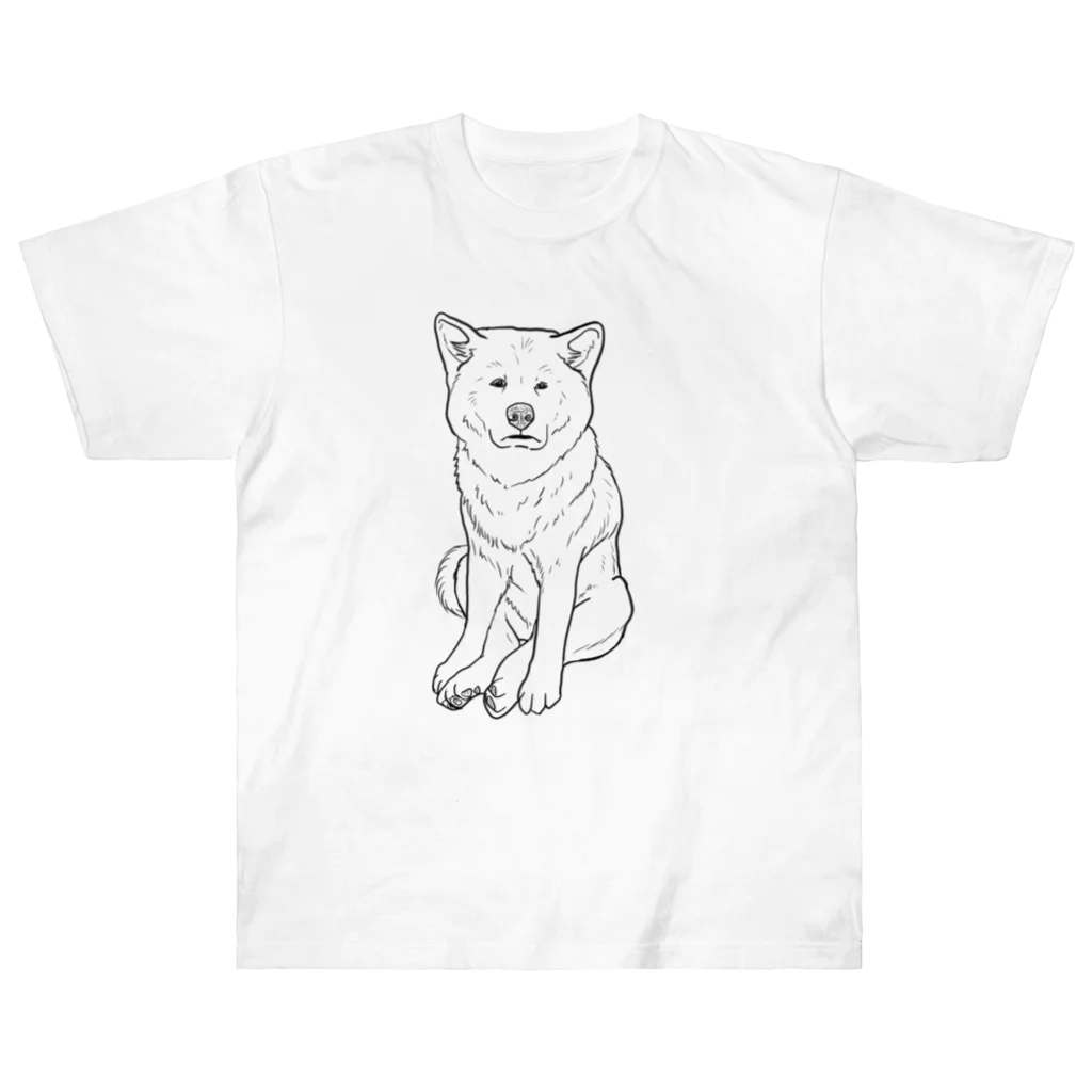 春風工房のZAZEN白秋田犬 ヘビーウェイトTシャツ