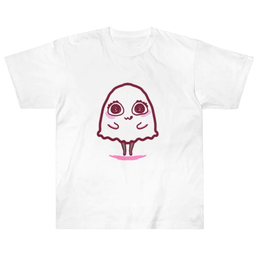 Ri0のいたずらおばけちゃん(ぴんく) ヘビーウェイトTシャツ