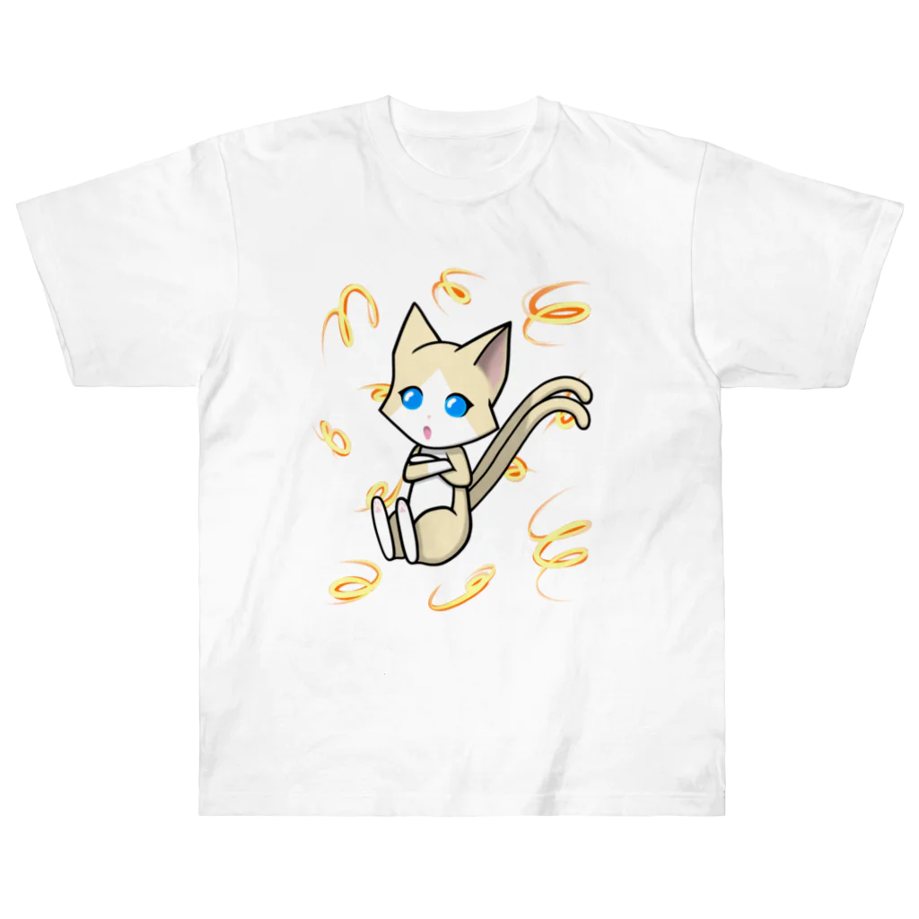 猫の隠れ家のはちわれ靴下の猫又ちゃん Heavyweight T-Shirt