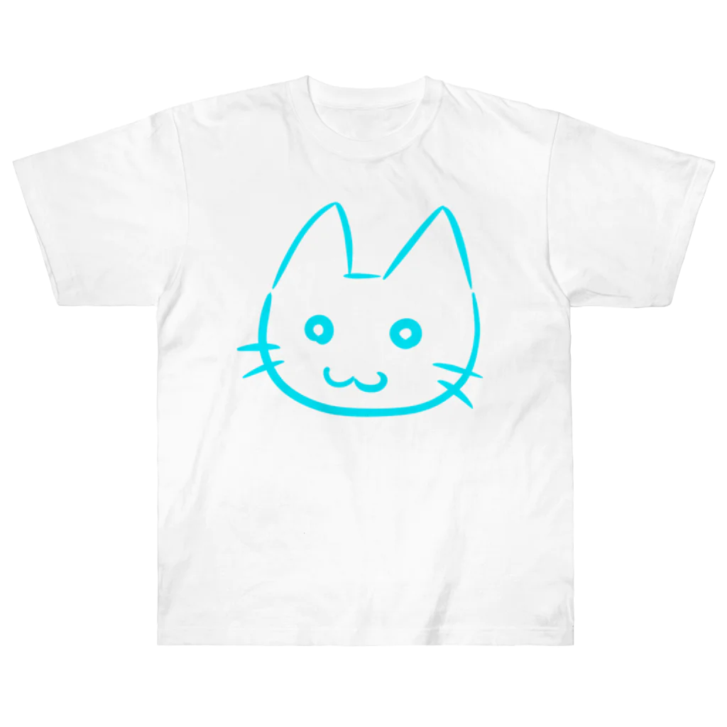 武者小路夕桐の水色猫 Heavyweight T-Shirt