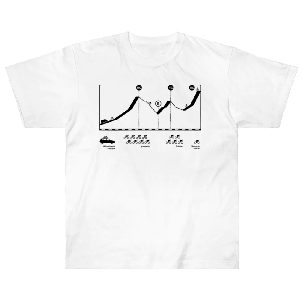 Amateur Academyの超級山岳T（印刷色：ブラック）  ヘビーウェイトTシャツ