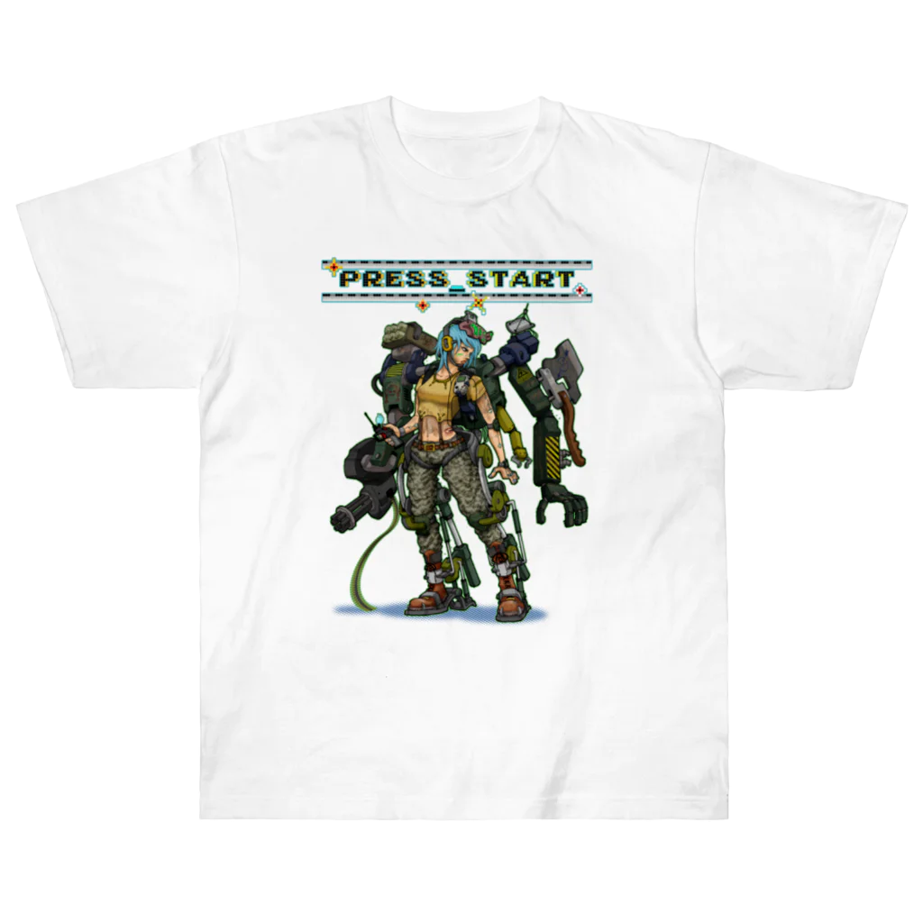 nidan-illustrationの“PRESS START” 1-#1 ヘビーウェイトTシャツ