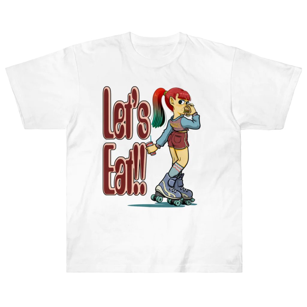 nidan-illustrationの“let's eat!!" ヘビーウェイトTシャツ