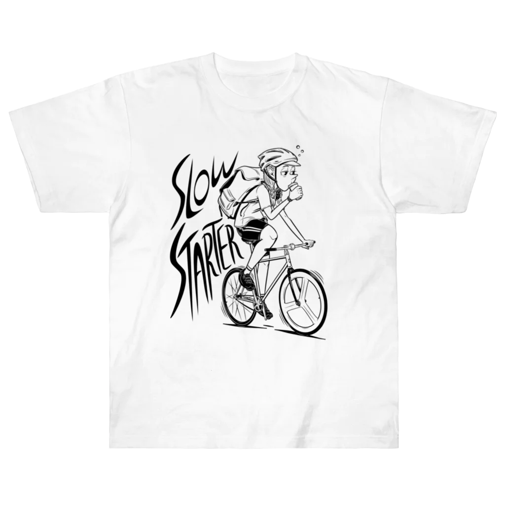 nidan-illustrationの"SLOW STARTER" ヘビーウェイトTシャツ