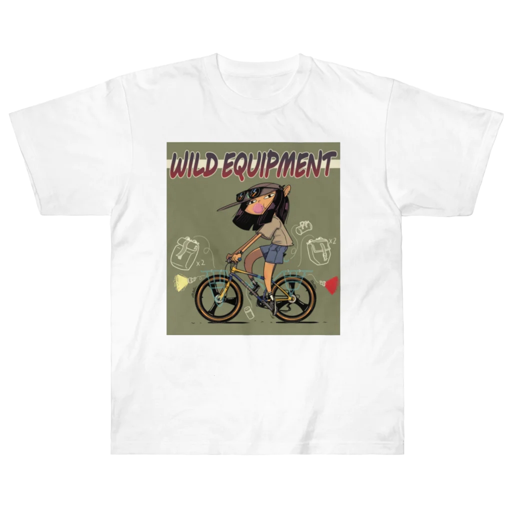 nidan-illustrationの"WILD EQUIPMENT” ヘビーウェイトTシャツ