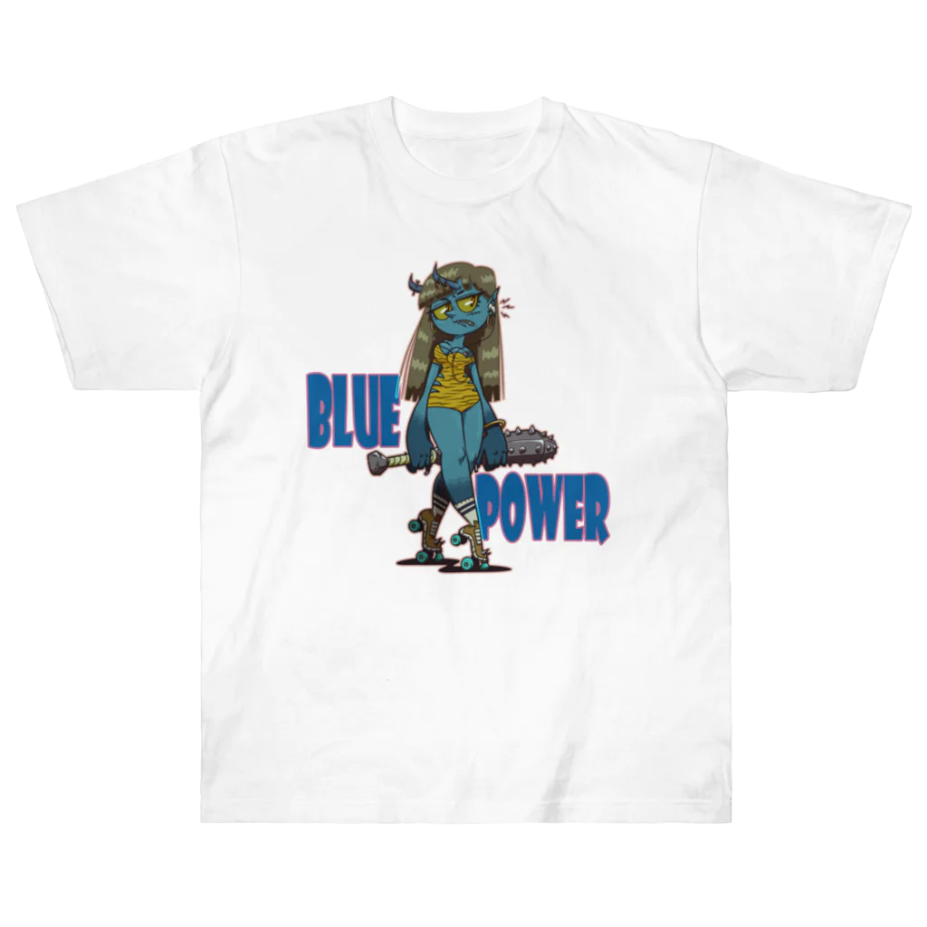 nidan-illustrationの“BLUE POWER” ヘビーウェイトTシャツ