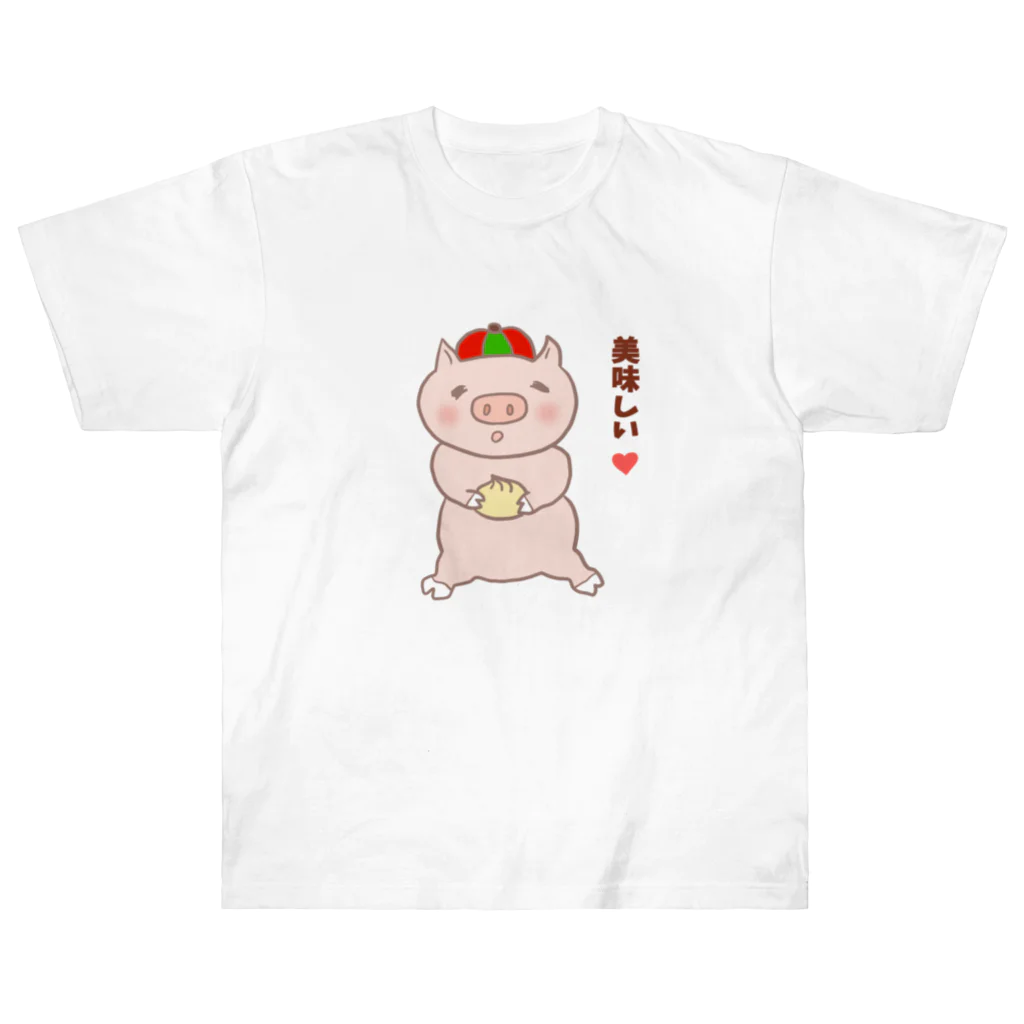 ハナのお店の美味しい豚まん ヘビーウェイトTシャツ