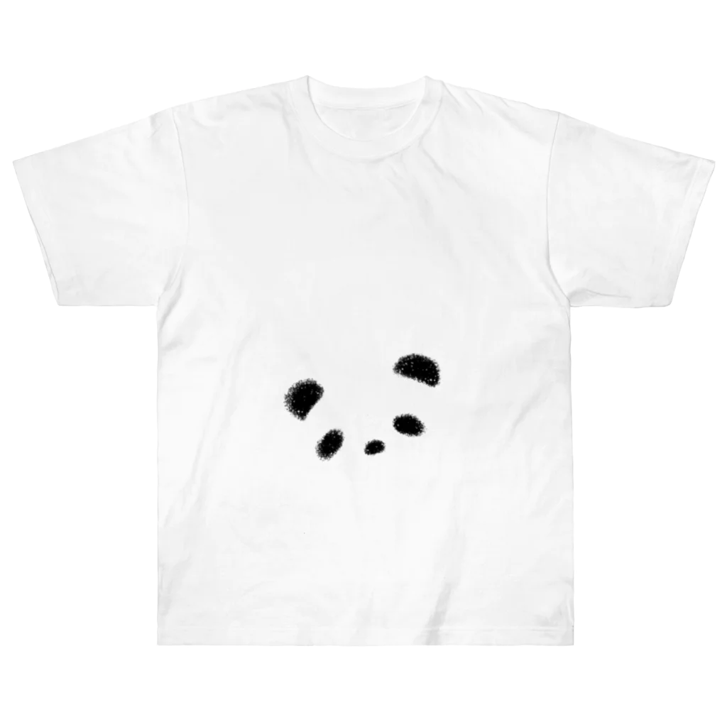 田中ザビエル世界のどうぶつの【SUZURI限定】FACE PANDA DA DA ECO ヘビーウェイトTシャツ