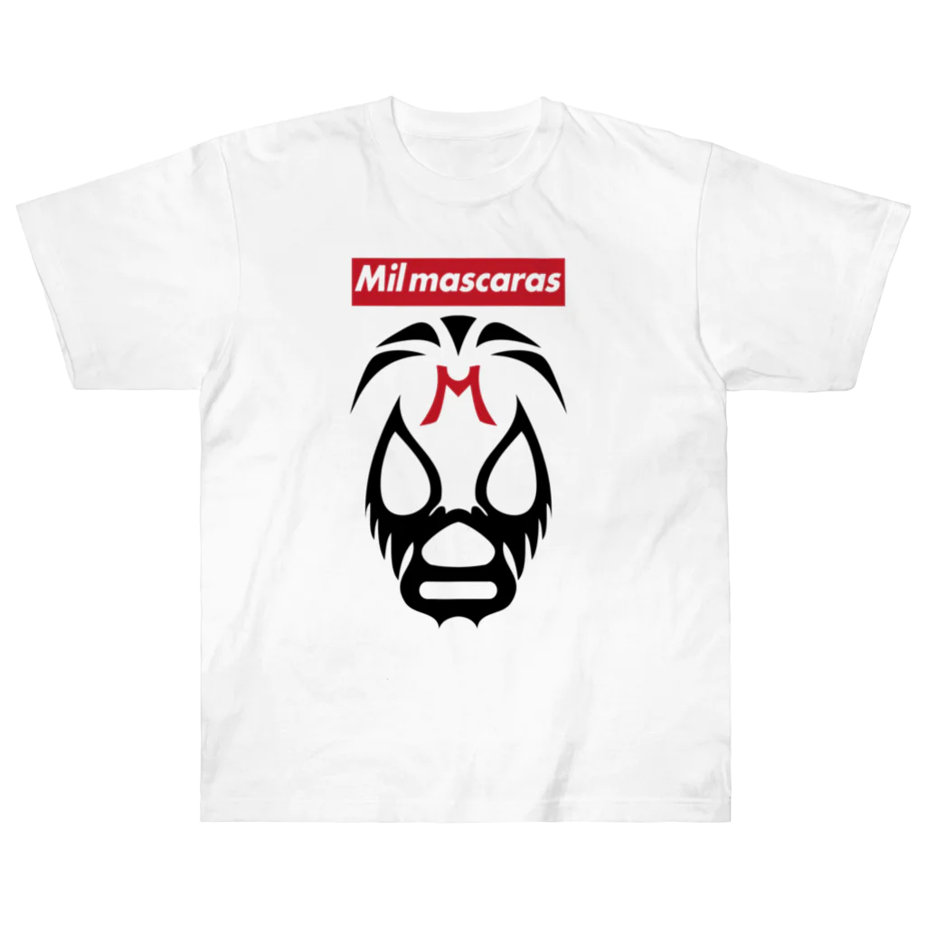 DRIPPEDのMIL MASCARAS-ミル・マスカラス-赤ボックスロゴ ヘビーウェイトTシャツ