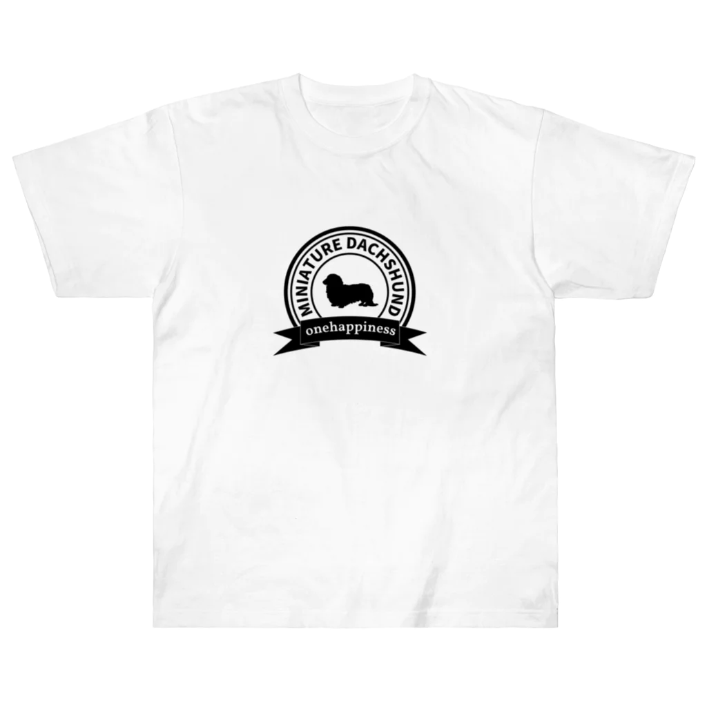 onehappinessのダックス シルエット　エンブレム Heavyweight T-Shirt