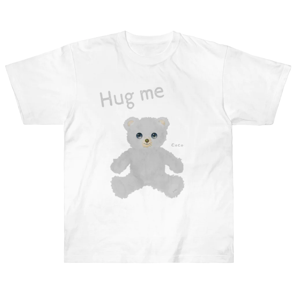 cocoartの雑貨屋さんの【Hug me】（白くま） Heavyweight T-Shirt