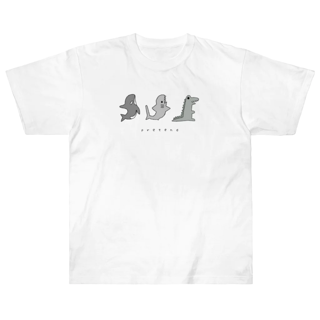 ainoのサメさんと仲間たちpretend Heavyweight T-Shirt