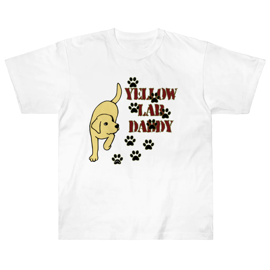 ハッピー・ラブラドールズのYellow Lab Daddy　イエローラブラドール ヘビーウェイトTシャツ