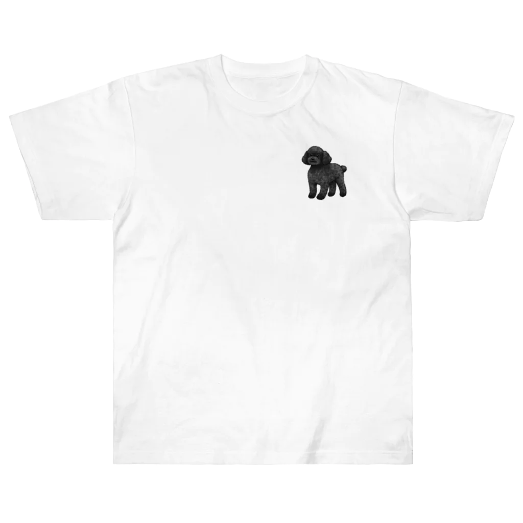 chippokeのトイプードル ブラック・小 Heavyweight T-Shirt