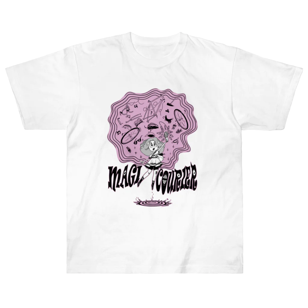 nidan-illustrationの“MAGI COURIER” pink #1 Heavyweight T-Shirt