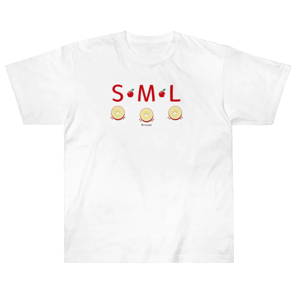 イラスト MONYAAT のML002 SMLTシャツのりんごすたぁ*輪切りのリンゴ Heavyweight T-Shirt