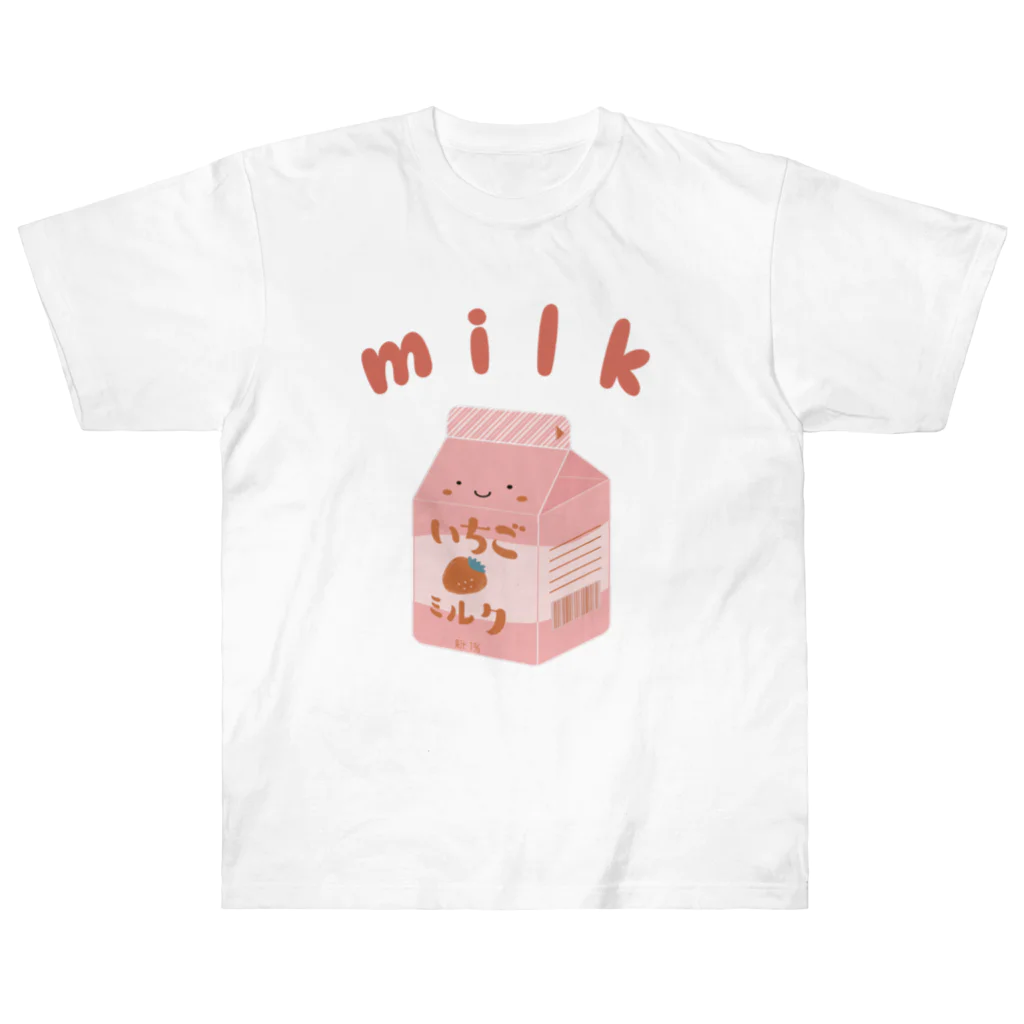 ひるね本箱　Hirune Honbako のいちごミルク Heavyweight T-Shirt