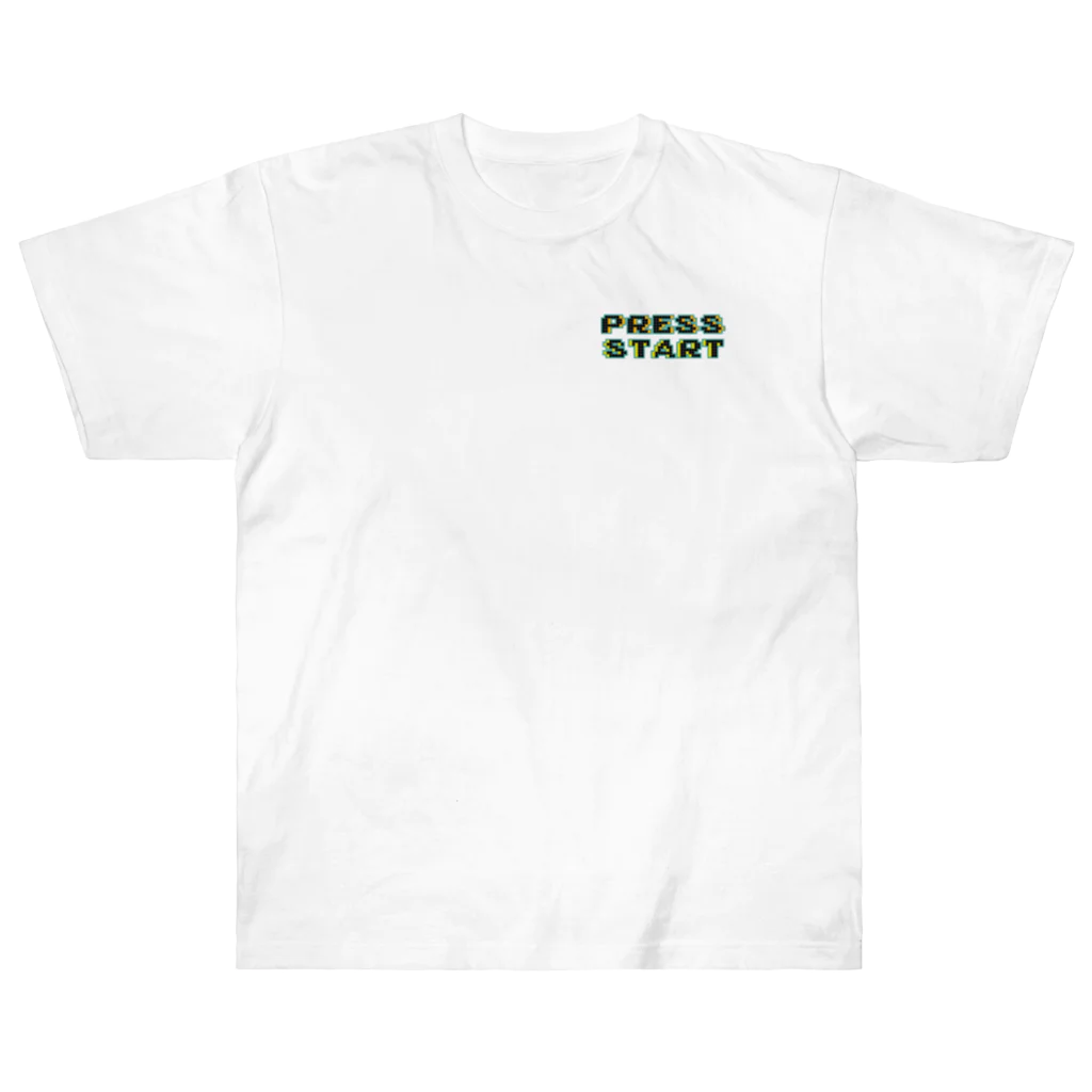 nidan-illustrationの“PRESS START” 1-#2 ヘビーウェイトTシャツ