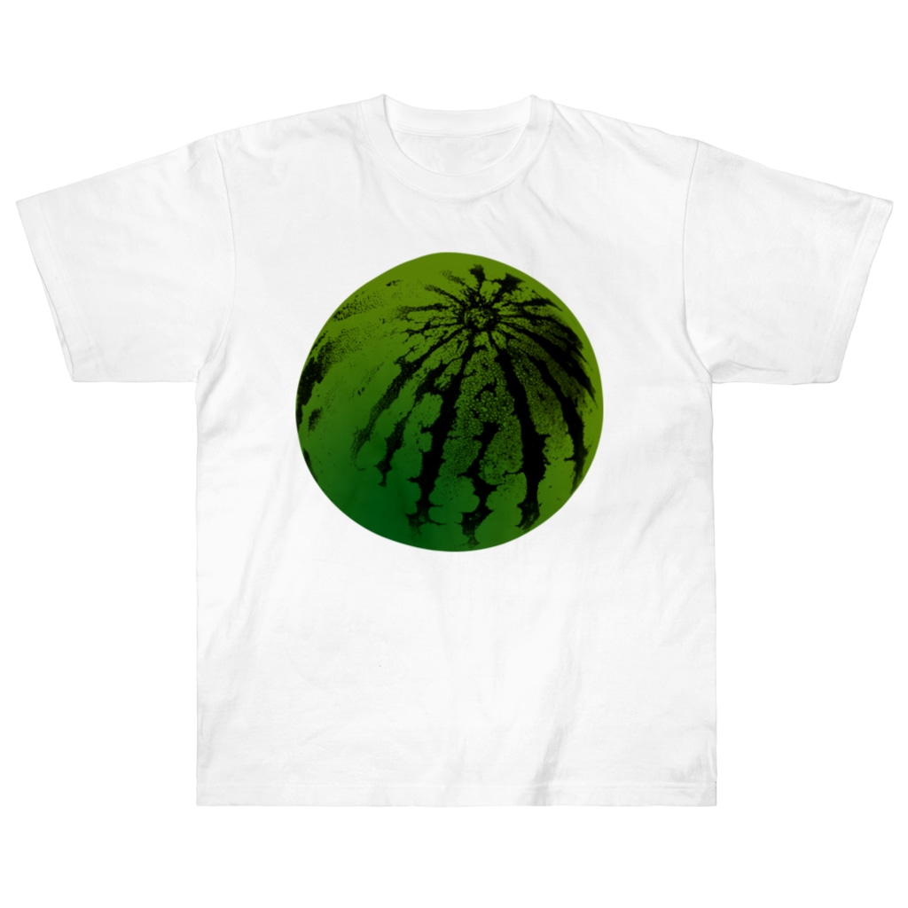YOO GRAPHIC ARTSのすいか -watermelon- 丸 Heavyweight T-Shirt