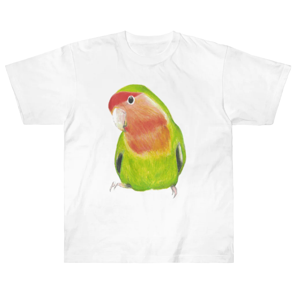 森図鑑の[森図鑑]コザクラインコ ノーマル ヘビーウェイトTシャツ