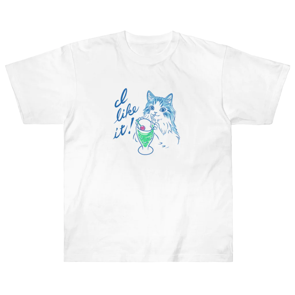 nya-mew（ニャーミュー）のI like it! Heavyweight T-Shirt