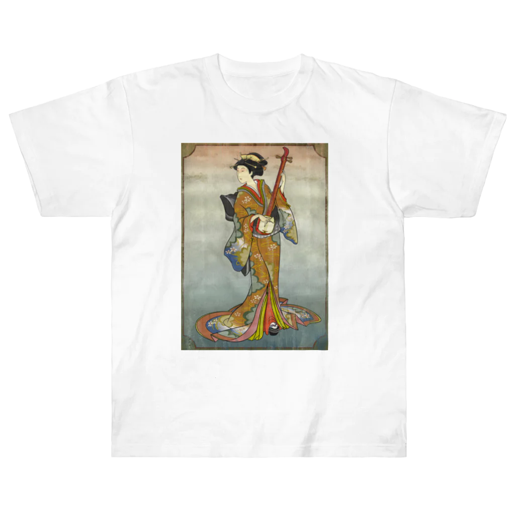 nidan-illustrationの"美人画" 2-#1 ヘビーウェイトTシャツ