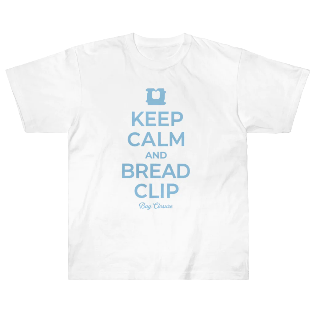 kg_shopのKEEP CALM AND BREAD CLIP [ライトブルー] ヘビーウェイトTシャツ