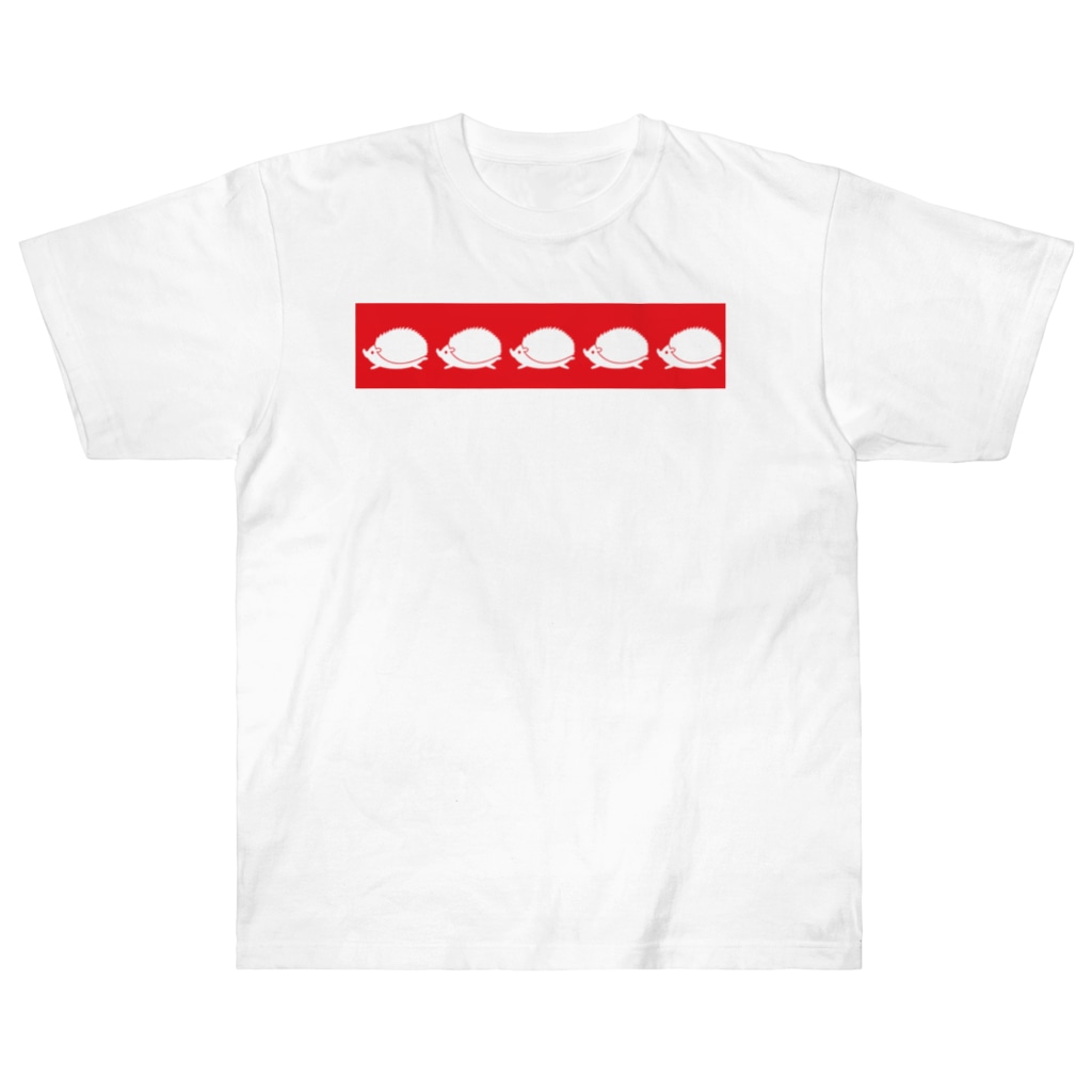 HarikoHarioの紅白はりねずみ Heavyweight T-Shirt