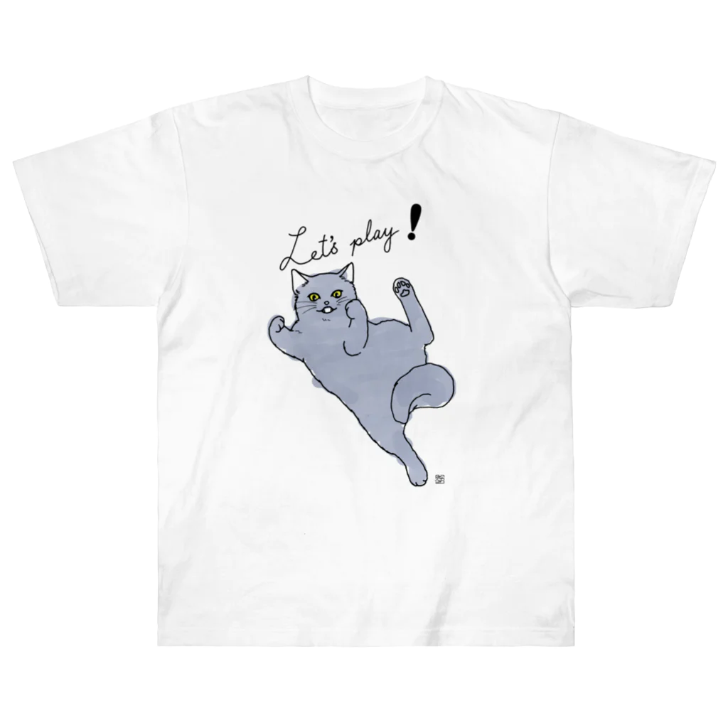 みなこんのの一緒にあそぼう！猫ちゃん Heavyweight T-Shirt