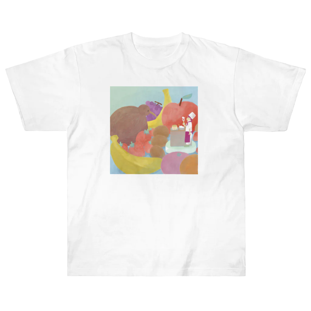 とりやまいろいろグッズのフルーツとパティシエ Heavyweight T-Shirt