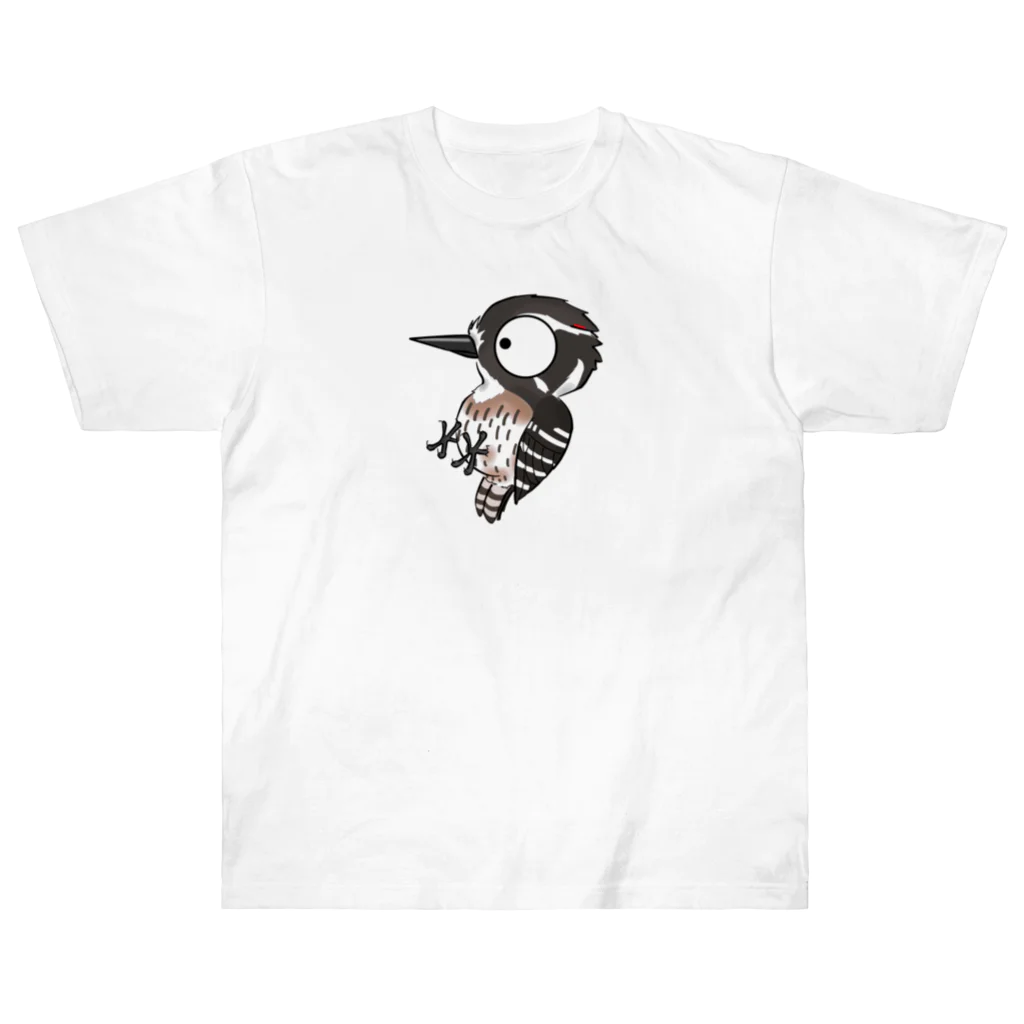 とりみちゃんの野鳥グッズのお店のコゲラ Heavyweight T-Shirt