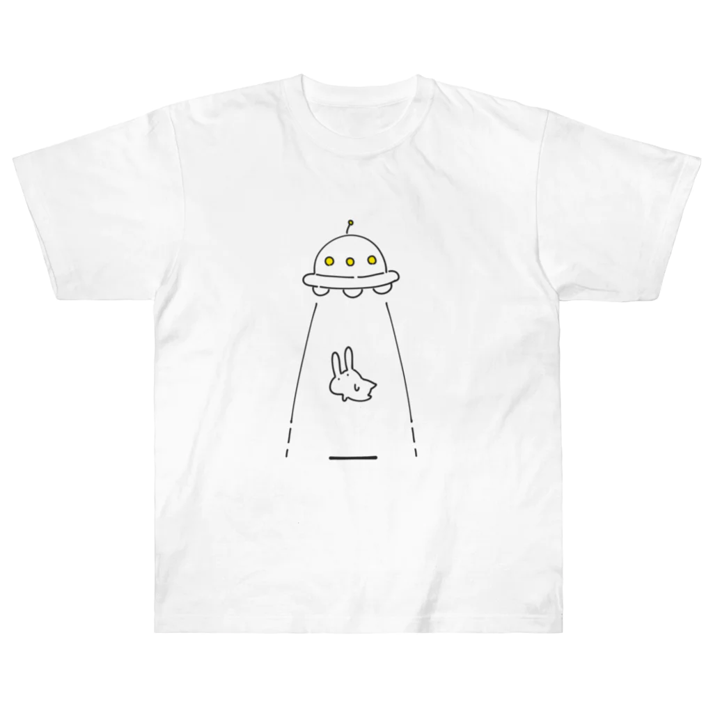 soratoのUFOにつれてかれるうさぎ ヘビーウェイトTシャツ