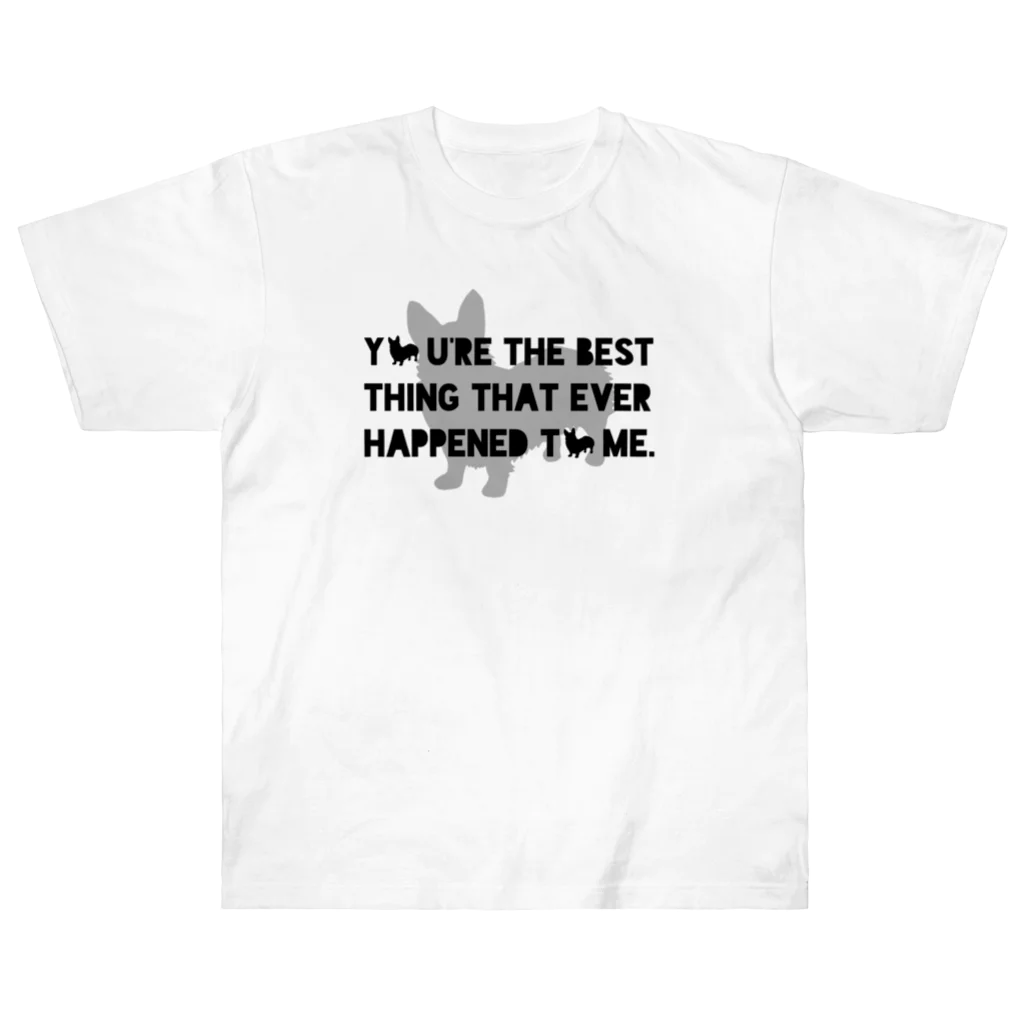 onehappinessのコーギー ヘビーウェイトTシャツ