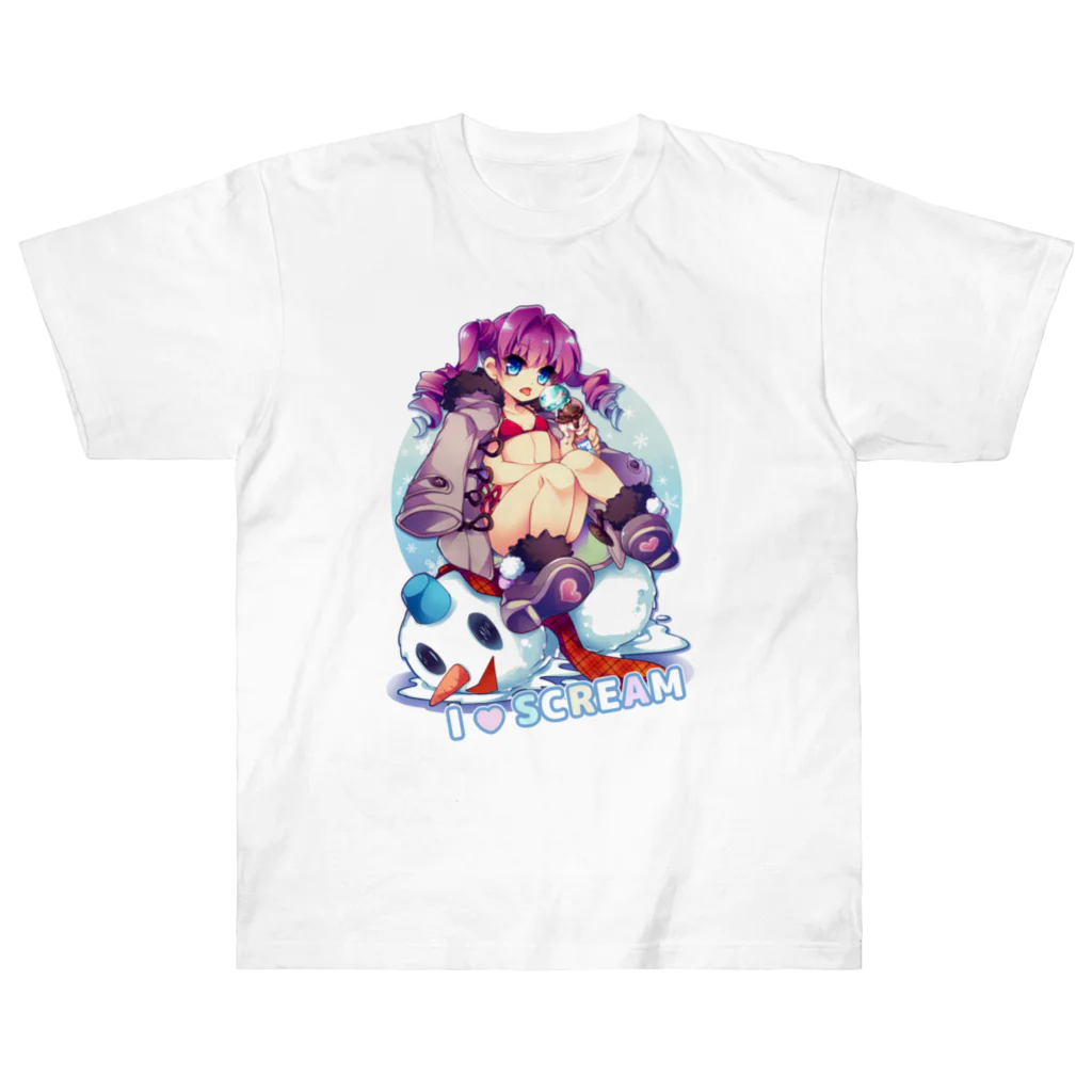 月蝕ざっか店＠SUZURIのI♥SCREAM Heavyweight T-Shirt