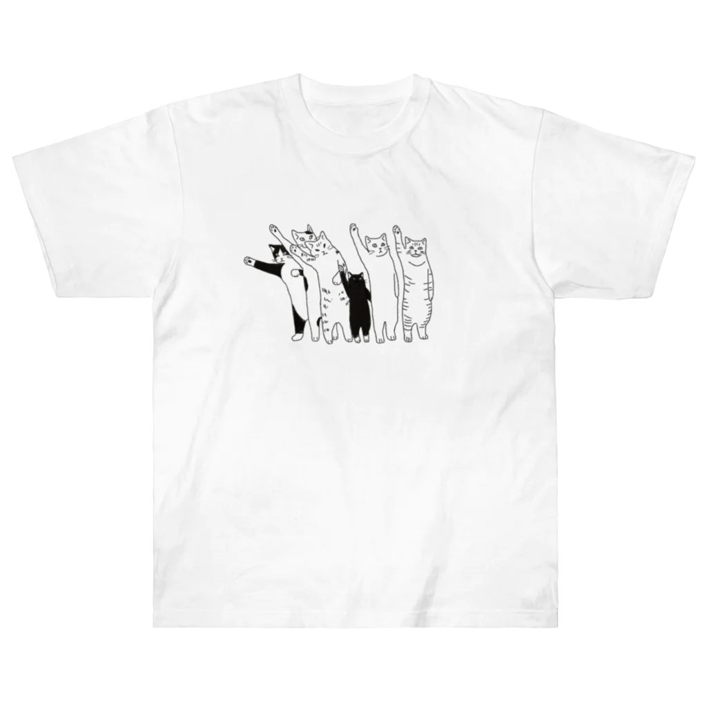 小鳥と映画館のヘイ！ タクシー！一台に乗るつもりの猫達 Heavyweight T-Shirt