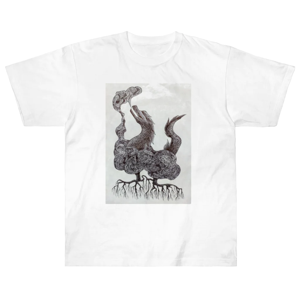 タエラウェポンの雲を生む竜 ヘビーウェイトTシャツ