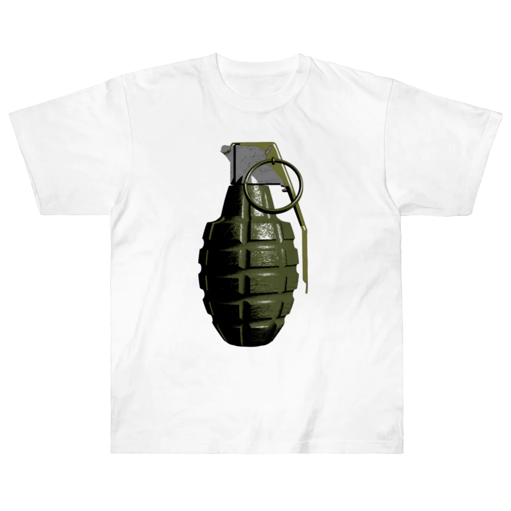 Y.T.S.D.F.Design　自衛隊関連デザインの手榴弾 ヘビーウェイトTシャツ