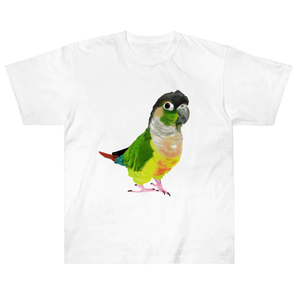 アキクサインコとウロコインコのウロコインコ ヘビーウェイトTシャツ